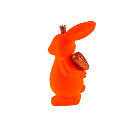 Статуетка ZELENA Кролик із яйцем великодній помаранчевий В22