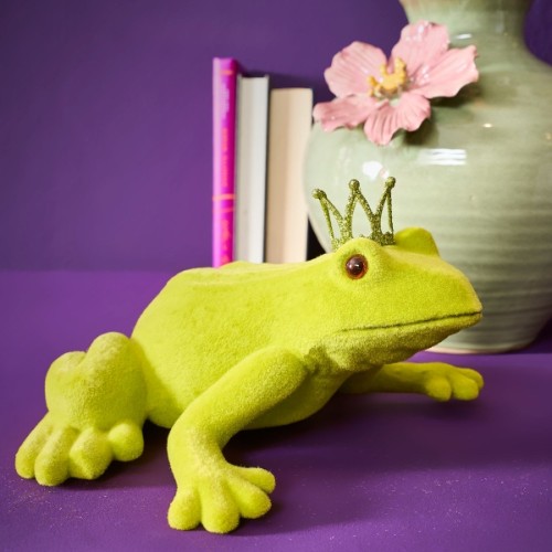 Статуетка ZELENA Царівна-жаба оксамитова зелена Ш26