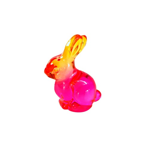 Статуетка ZELENA Crystal Кролик рожевий В13