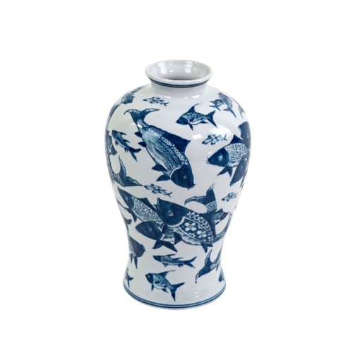 Ваза фарфоровая ZELENA Рыбы В32