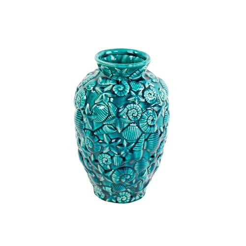 Ваза керамічна ZELENA Мушлі зелені В35