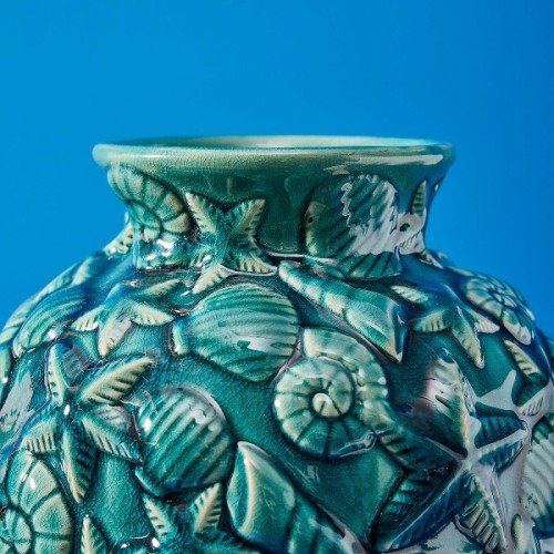 Ваза керамічна ZELENA Мушлі зелені В35