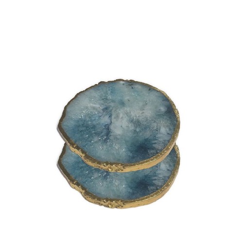 Костери з натурального агату Culinary Concepts блакитні х2