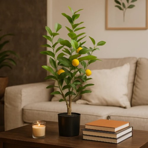 Искусственный вазон EDG Лимонное дерево В97