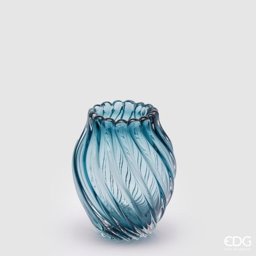 Ваза скляна EDG Scirocco блакитна В21