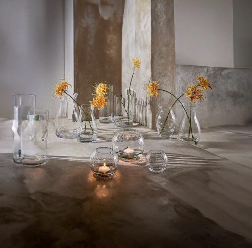 Ваза стеклянная EDG Nida Optic В38