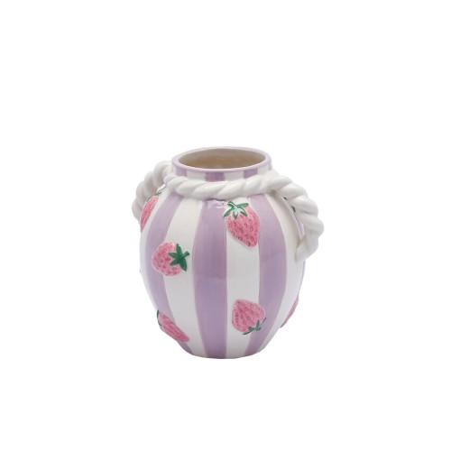 Ваза керамічна EDG Полуниця фіолетова В17