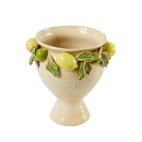 Ваза керамічна EDG Лимони на підставці В27