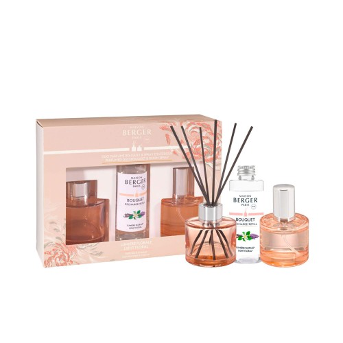 Набор Maison Berger Mini Duo Ophelia аромадиффузор, рефил и спрей Цветочное сияние