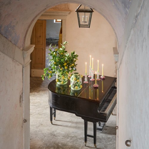 Ваза керамическая EDG Лимоны с птичками В41