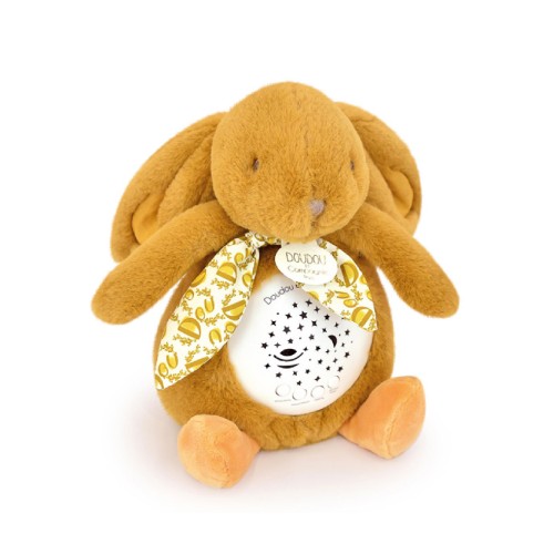 Нічник дитячий Doudou Lapin Кролик проектор музичний охра В19
