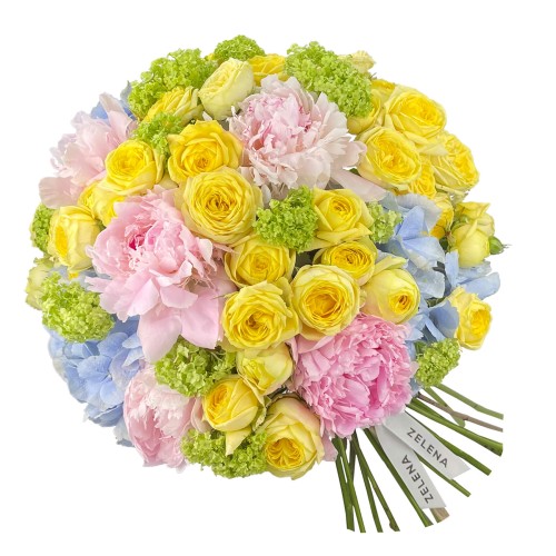 Букет с пионами Скай