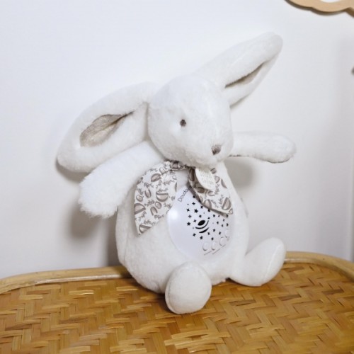 Нічник дитячий Doudou Lapin Кролик проектор музичний білий В19