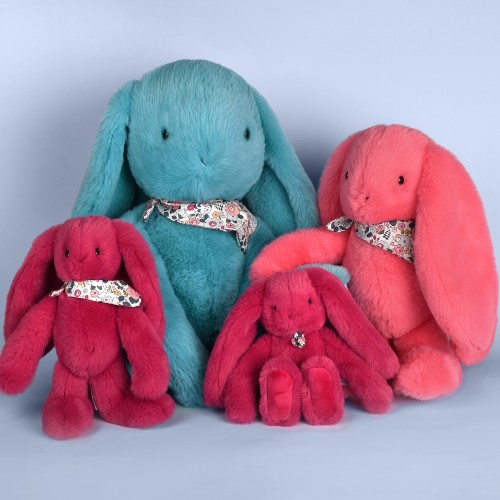 М'яка іграшка DouDou Lapin Fleurette Кролик кораловий В35