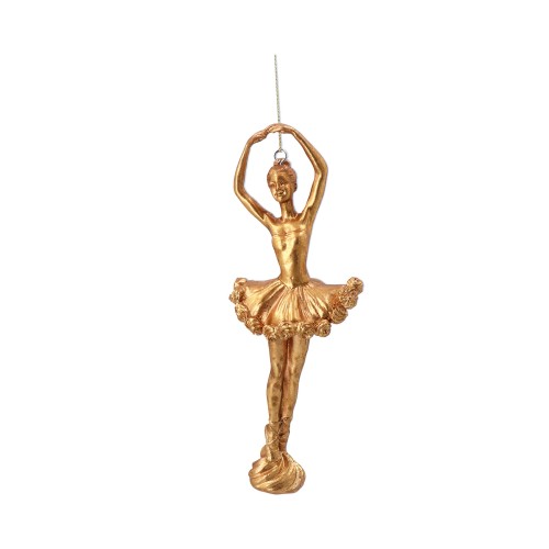 Елочная игрушка Gisela Graham Gold Балерина золотая Шарлотта В17