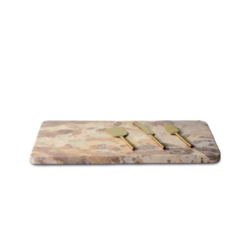 Дошка для сиру Pozzi Milano Marble Buterscotch з 3 ножами 45х23