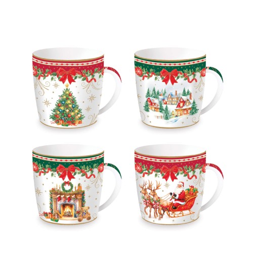 Набор кружек Easy Life Christmas Heritage 350мл х4