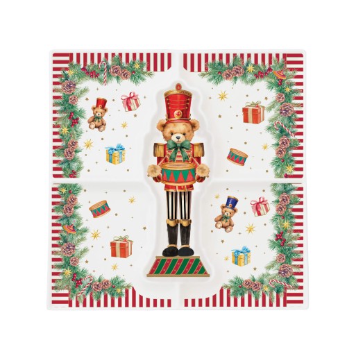 Блюдо сервировочное Easy Life Christmas Teddy 25х25