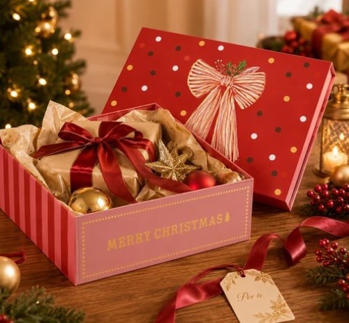 Подарочная коробка ZELENA Merry Christmas Бант 23х35