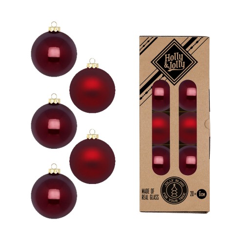 Новогодние шары Inge Glas х20 Д6 бордо
