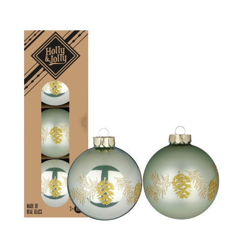 Новогодние шары Inge Glas х3 Д8 мятные