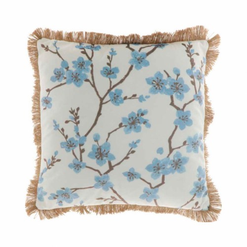 Декоративна подушка Unique Living Exotic Цвітіння 45х45 блакитна