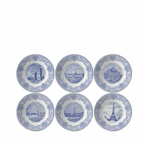 Набор тарелок Gien Les Monuments de Paris x6 Д20