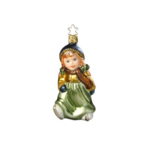 Елочная игрушка Inge Glas Девочка на коньках В12