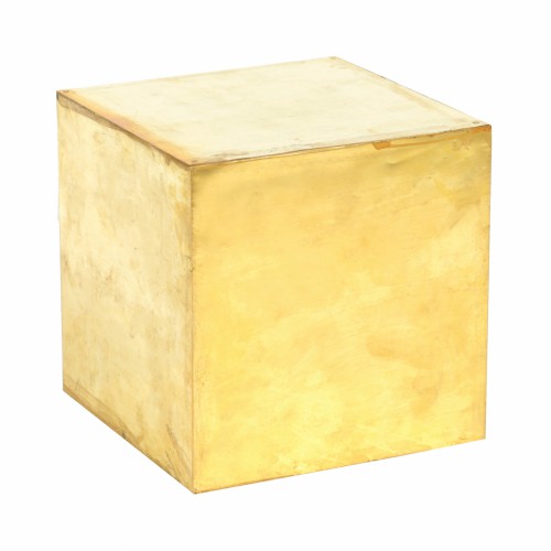 ZELENA Подставка деревянная Куб с листовой  медью  В12