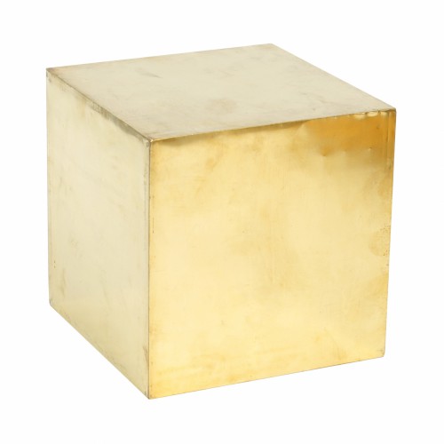 ZELENA Подставка деревянная Куб с листовой  медью  В15