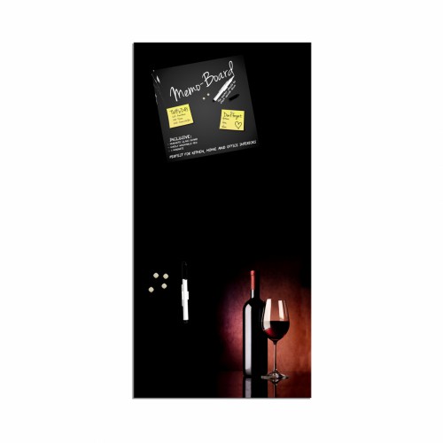 Доска для заметок ZELENA Бутылка красного вина черная 30х60