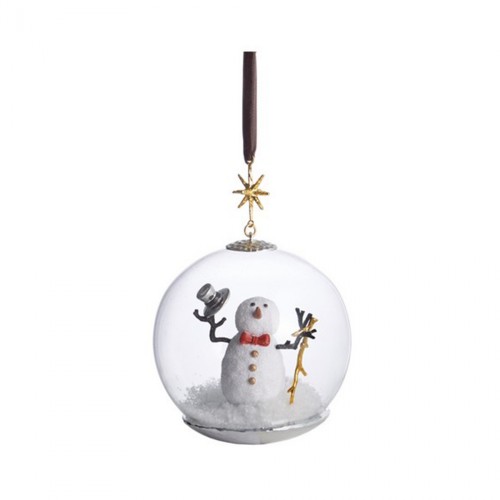 Новорічна кулька Michael Aram Ornaments Сніговик в кулі Д10
