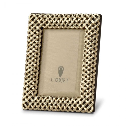 Фоторамка L'Objet Braid золото 5х8